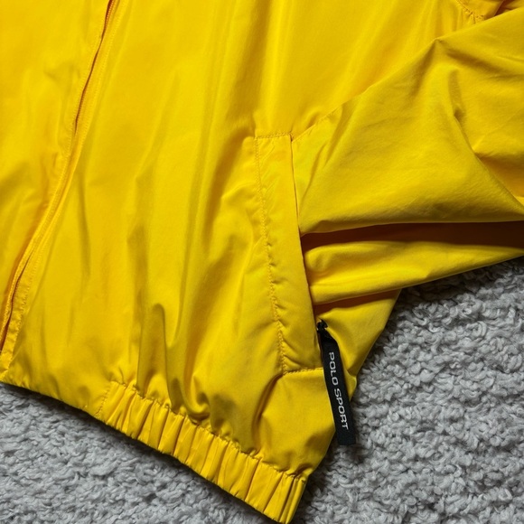 Vintage Ralph Lauren Jacket Mens Large Polo Sport 90s Windbreaker Yellow Zip Up - Picture 2 of 7